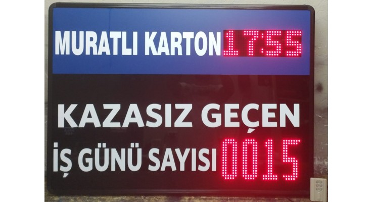 75x105 CM LED KAZASIZ GECEN İŞ GUNU PANOSU